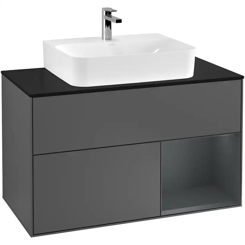 Tvättställsskåp Villeroy & Boch Finion med 2 Lådor Hylla och Bänkskiva för Centrerat Tvättställ