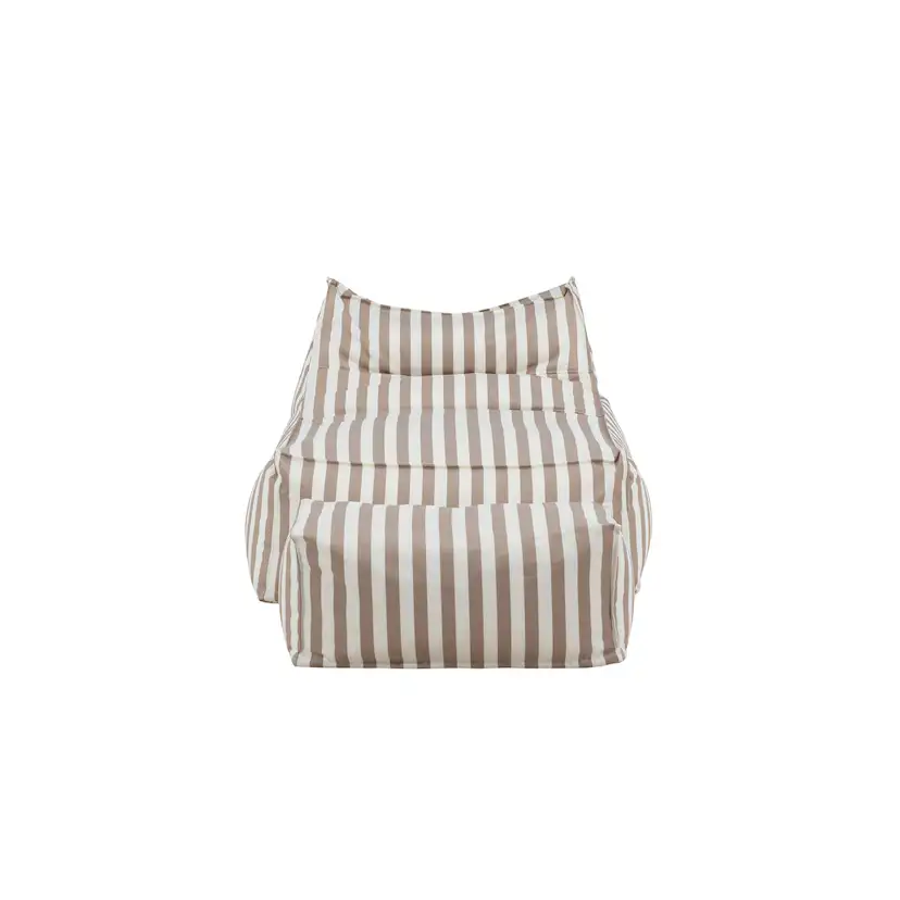 Redang Relaxbag with Ottoman - White/ Beige Striped Vit