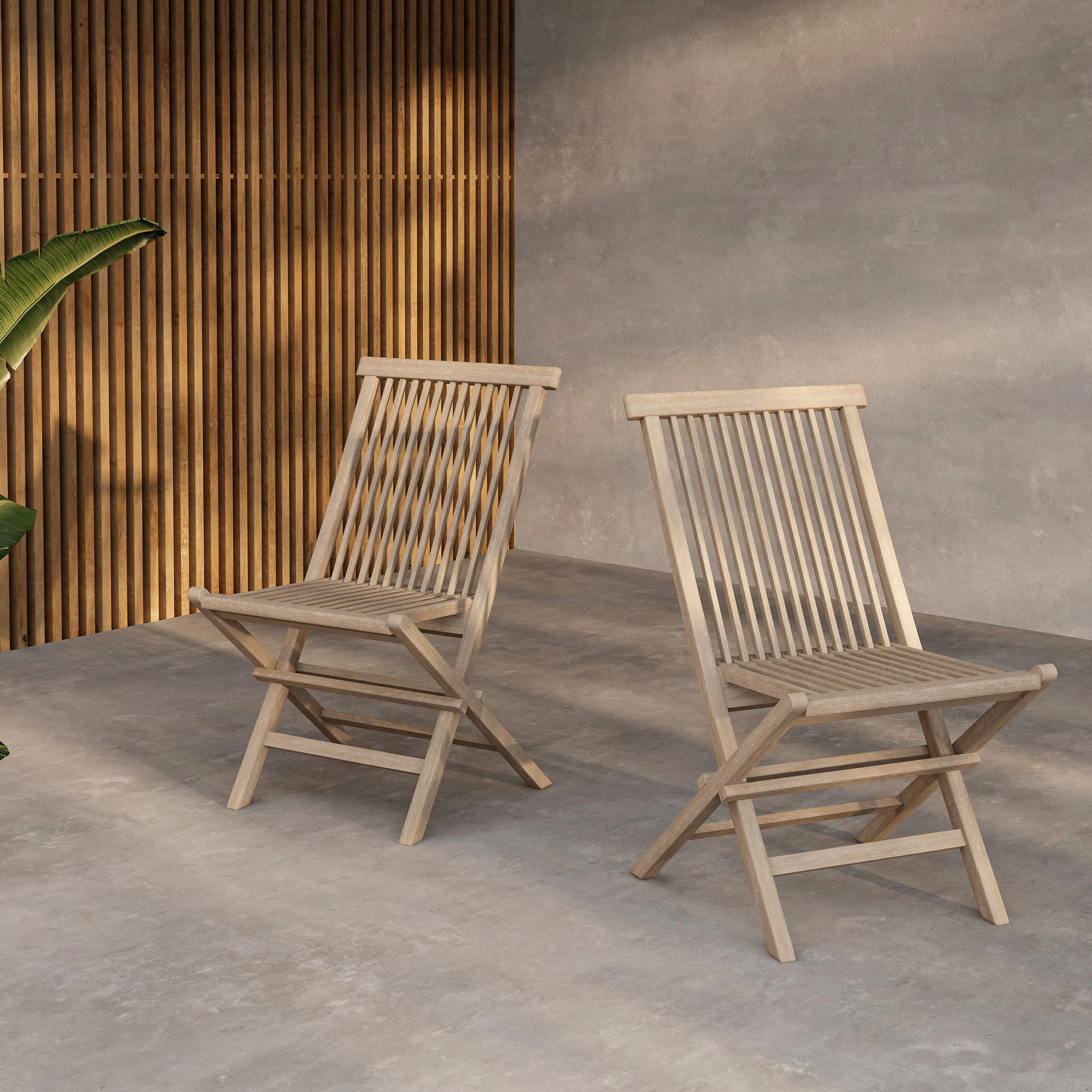 Kenya Dining Chair 2-Pack - Whitewash Vit