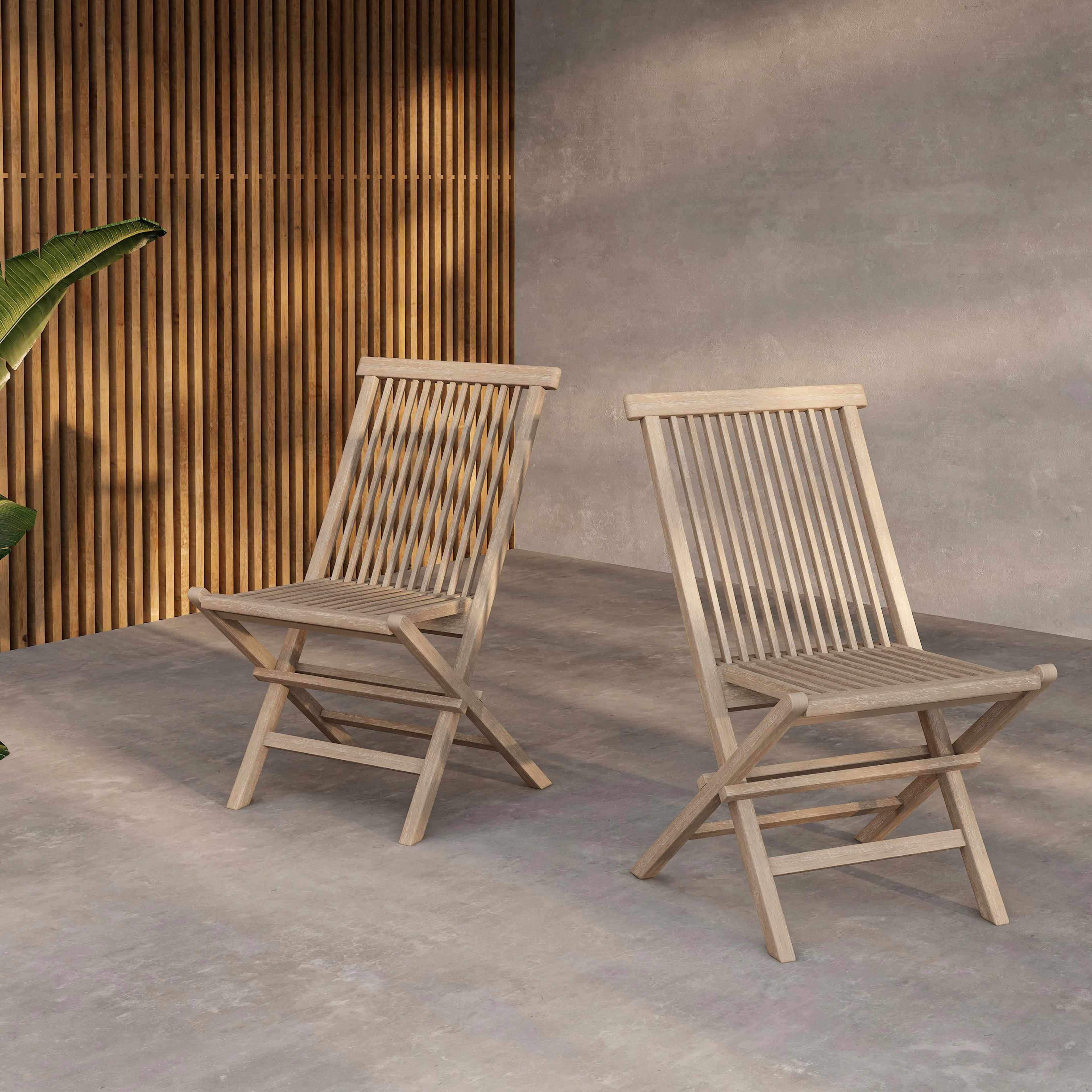 Kenya Dining Chair 2-Pack - Whitewash Vit