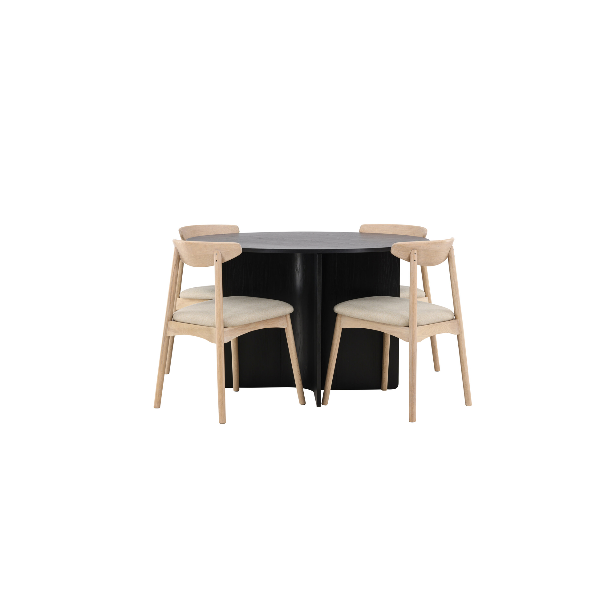 Matgrupp Venture Home Tyresö Matbord Ø120 cm cm med 4st Ven Matstolar