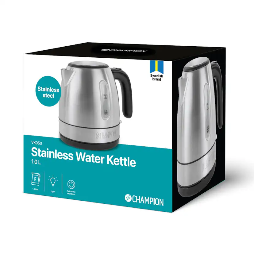 Vattenkokare Champion 1,0L VK050 Rostfri