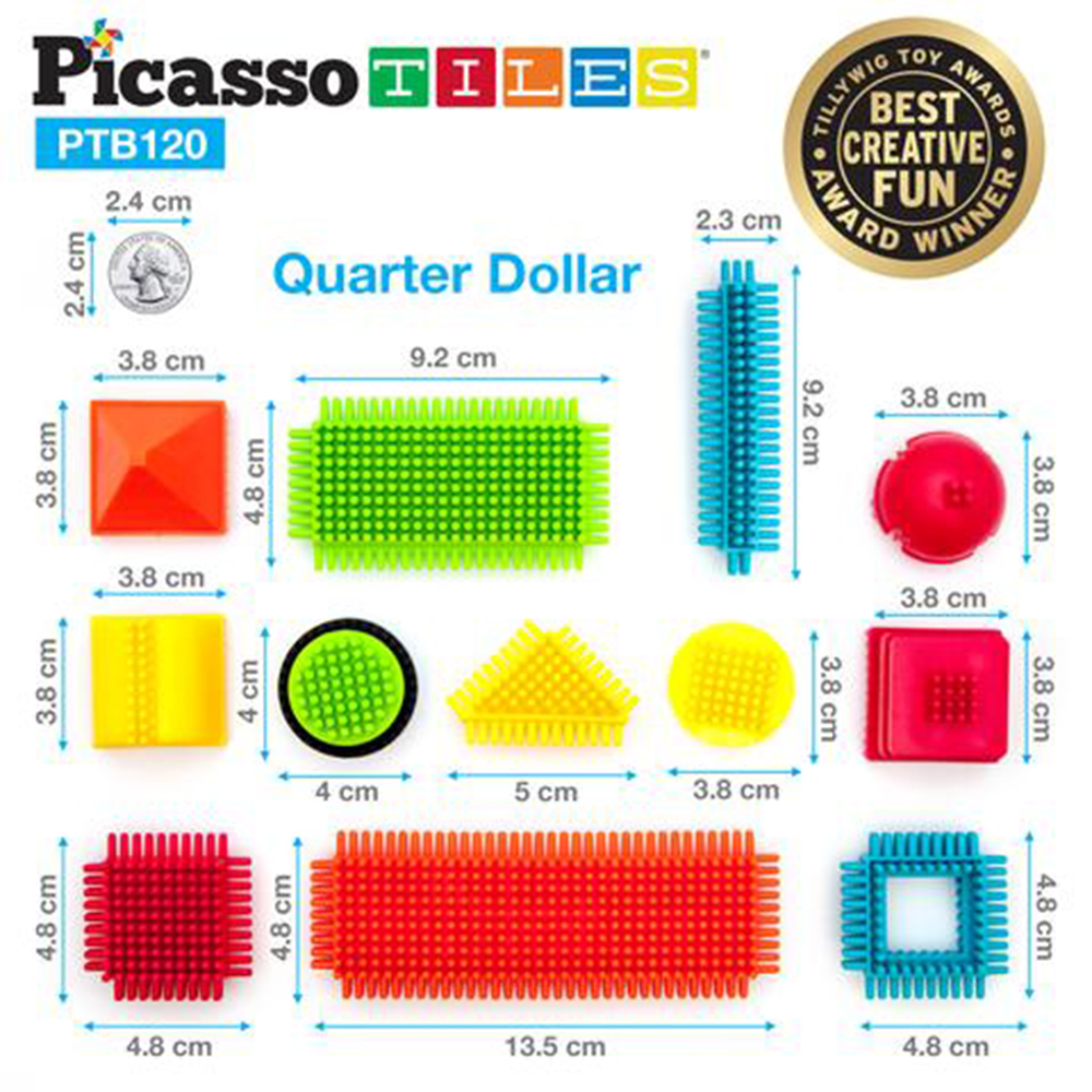 Byggbitar Picasso Tiles Bristle Blocks 120 Bitar