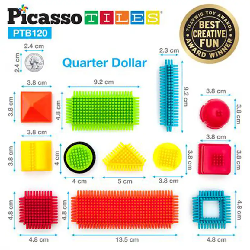 Byggbitar Picasso Tiles Bristle Blocks 120 Bitar