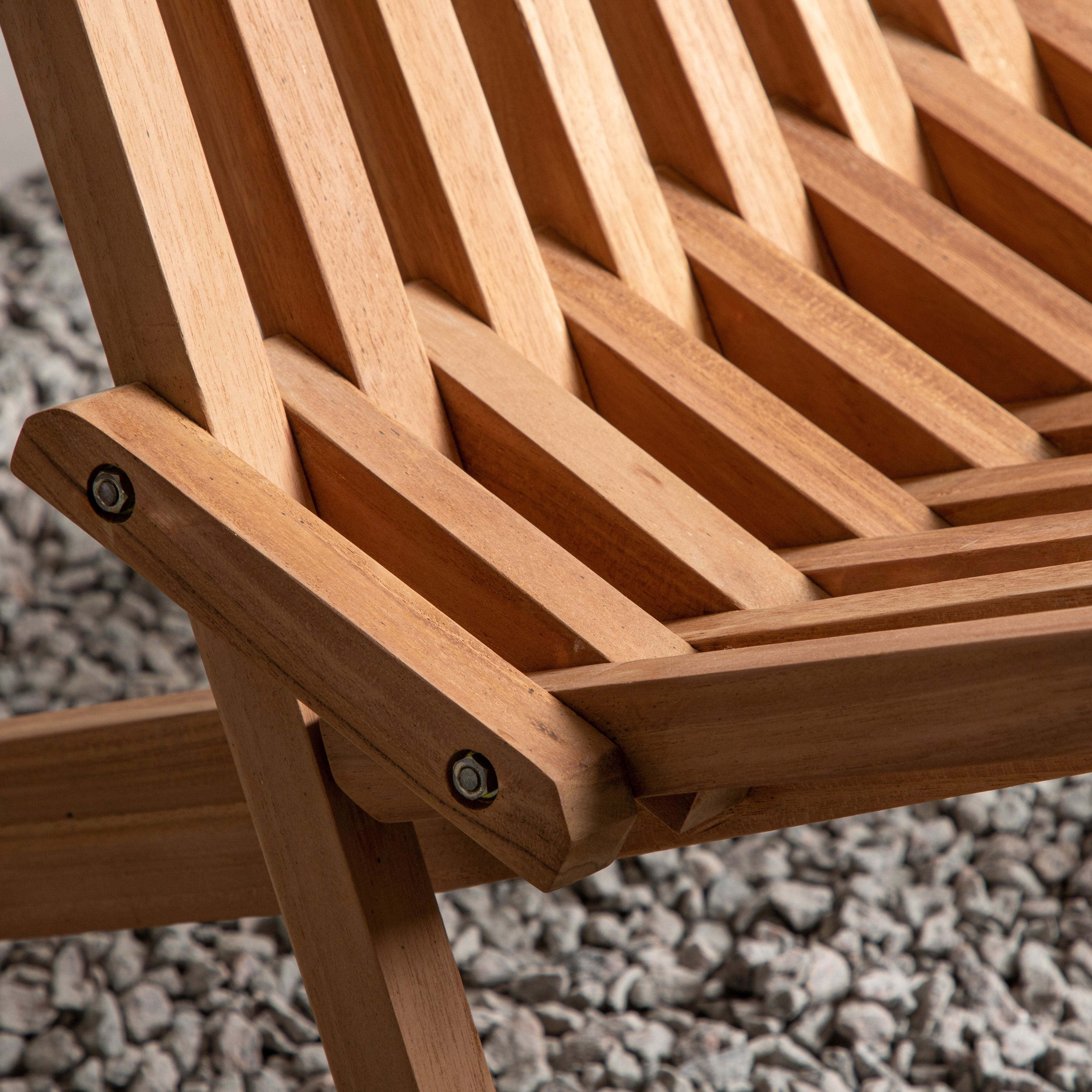 Loungestol Venture Home Kenya Utomhus, Klassisk Trästol i Teak