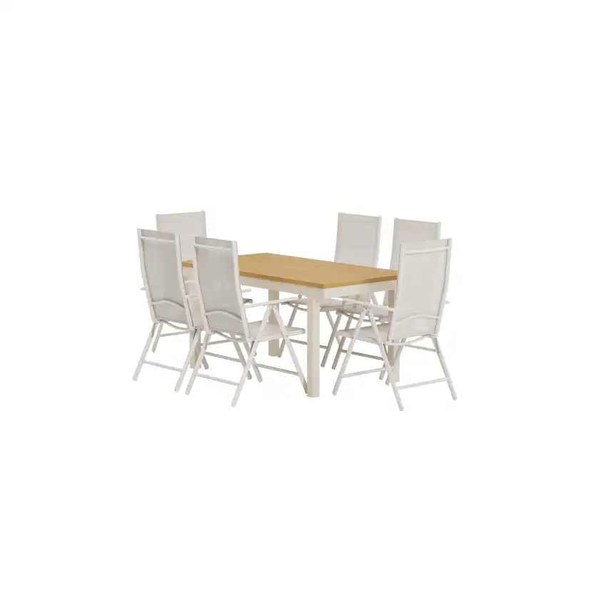 Matgrupp Utomhus Venture Home Panama 90x160 cm med 6 st Break Trädgårdsstolar