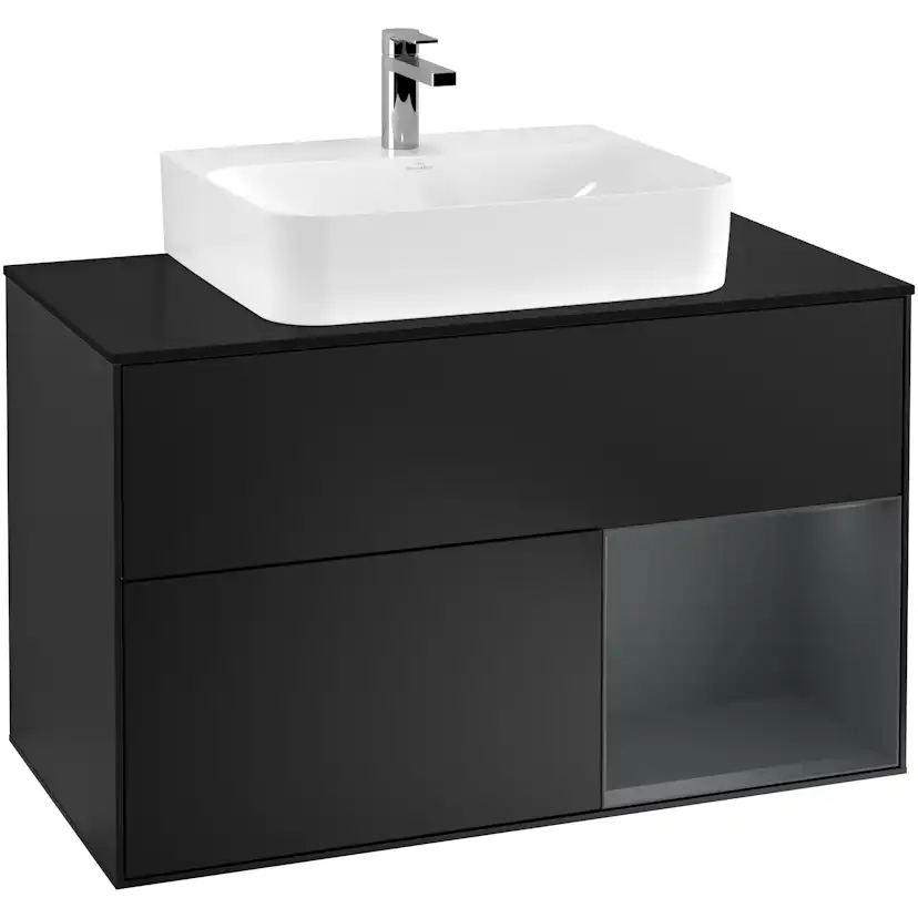 Tvättställsskåp Villeroy & Boch Finion med 2 Lådor Hylla och Bänkskiva för Centrerat Tvättställ
