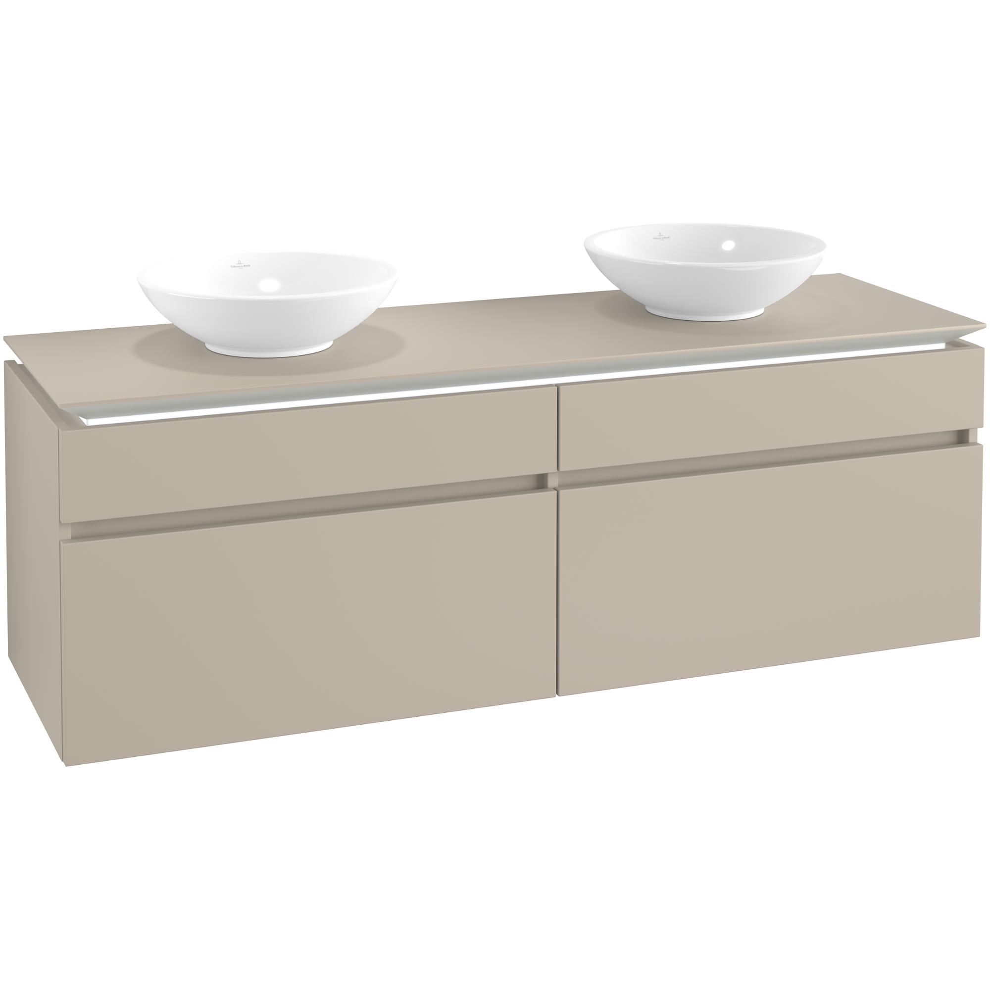 Tvättställsskåp Villeroy & Boch Legato 1600 med 4 Lådor för Två Tvättställ från Memento