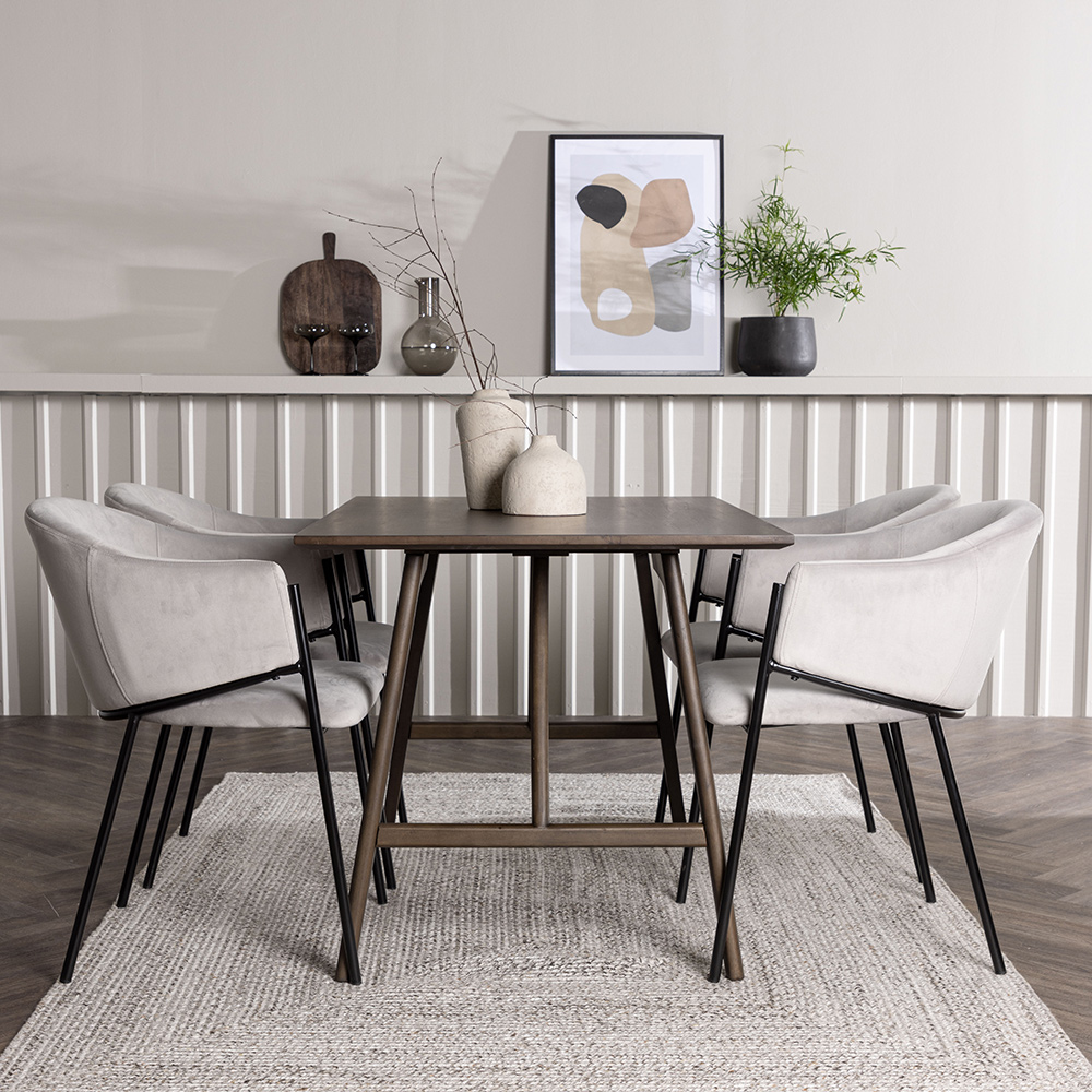 Matgrupp Venture Home Kaseidon med 4 st Evelina stolar