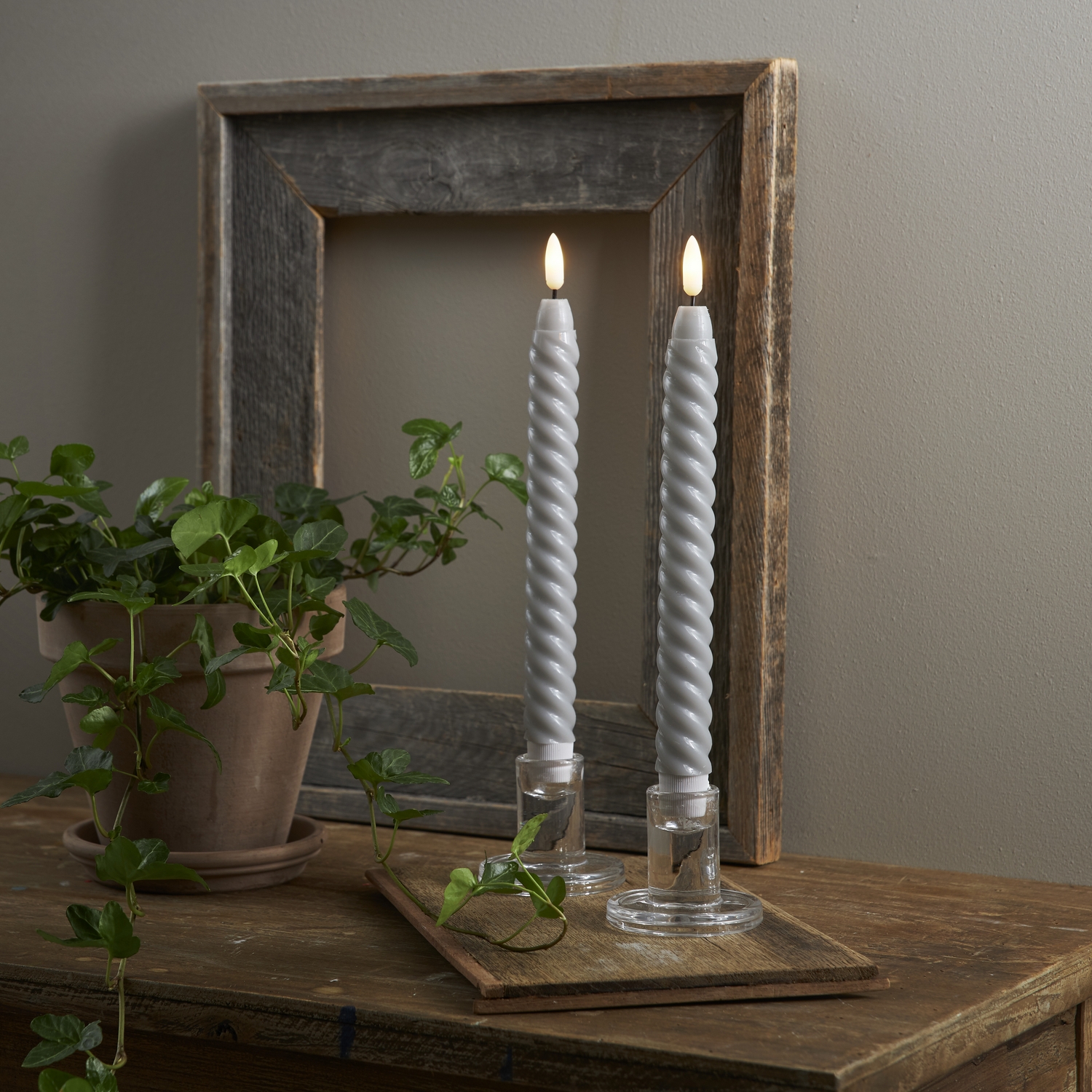 Antikljus Star Trading Flamme Swirl LED 2-pack