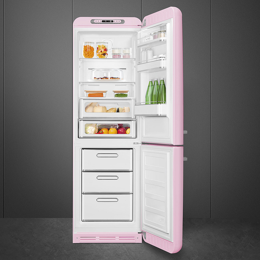 Kombinerad Kyl/Frys Smeg FAB32/2025 Högerhängd Rosa i 50´s Style