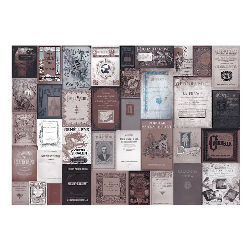 Fototapet Arkiio Självhäftande Retro Style Books