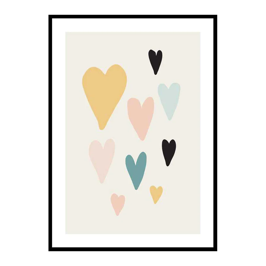 Poster Gallerix Playful Hearts