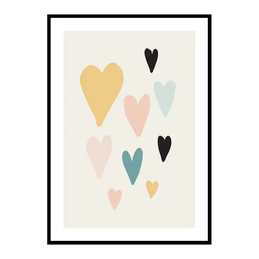 Playful Hearts 50x70 cm