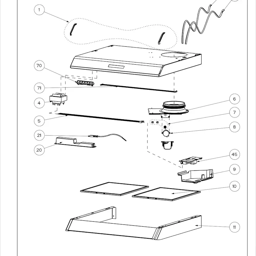 Spiskåpa Franke Spirit Trafo Vit EC/AC-motorer Uni PCB Stål