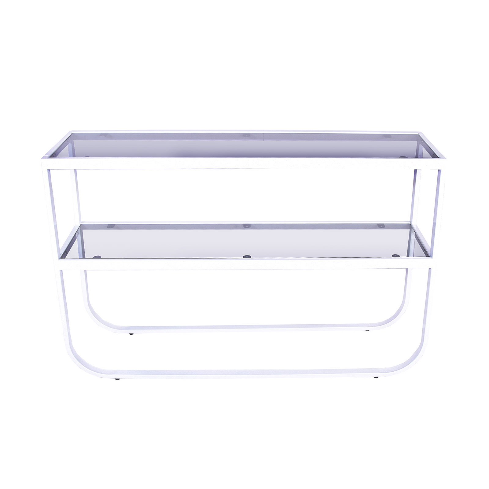 Roy -  Sidobord  -  Metall och glas Vit