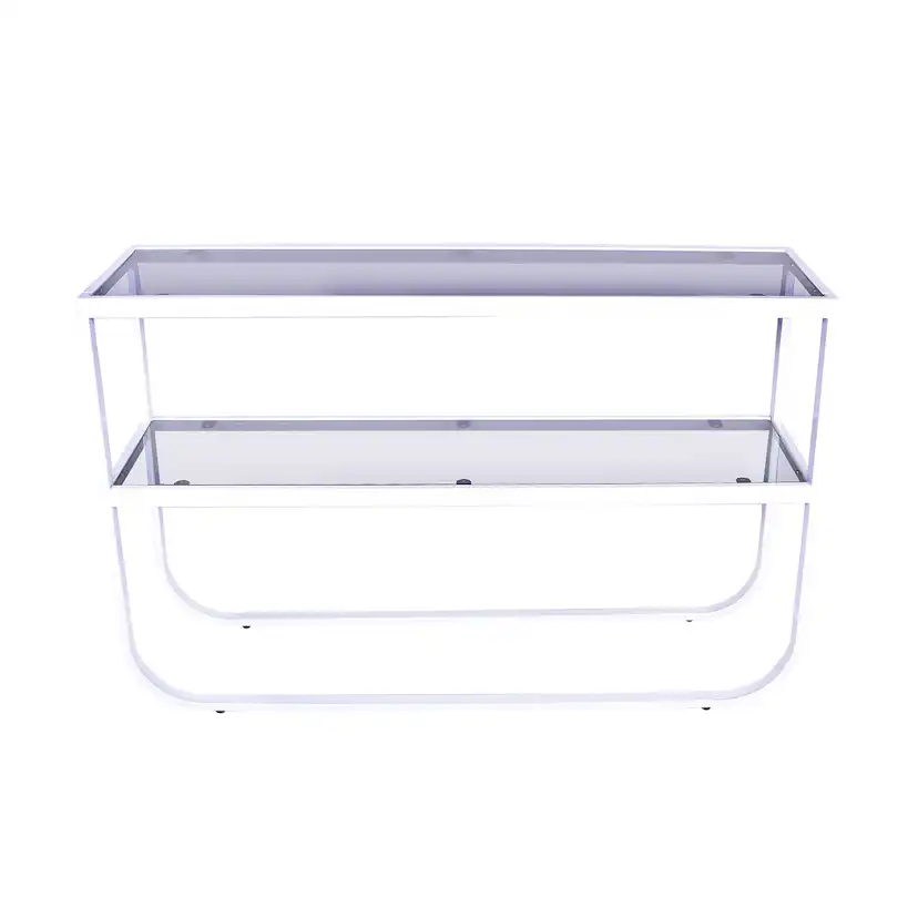 Roy - Sidobord - Metall och glas Vit