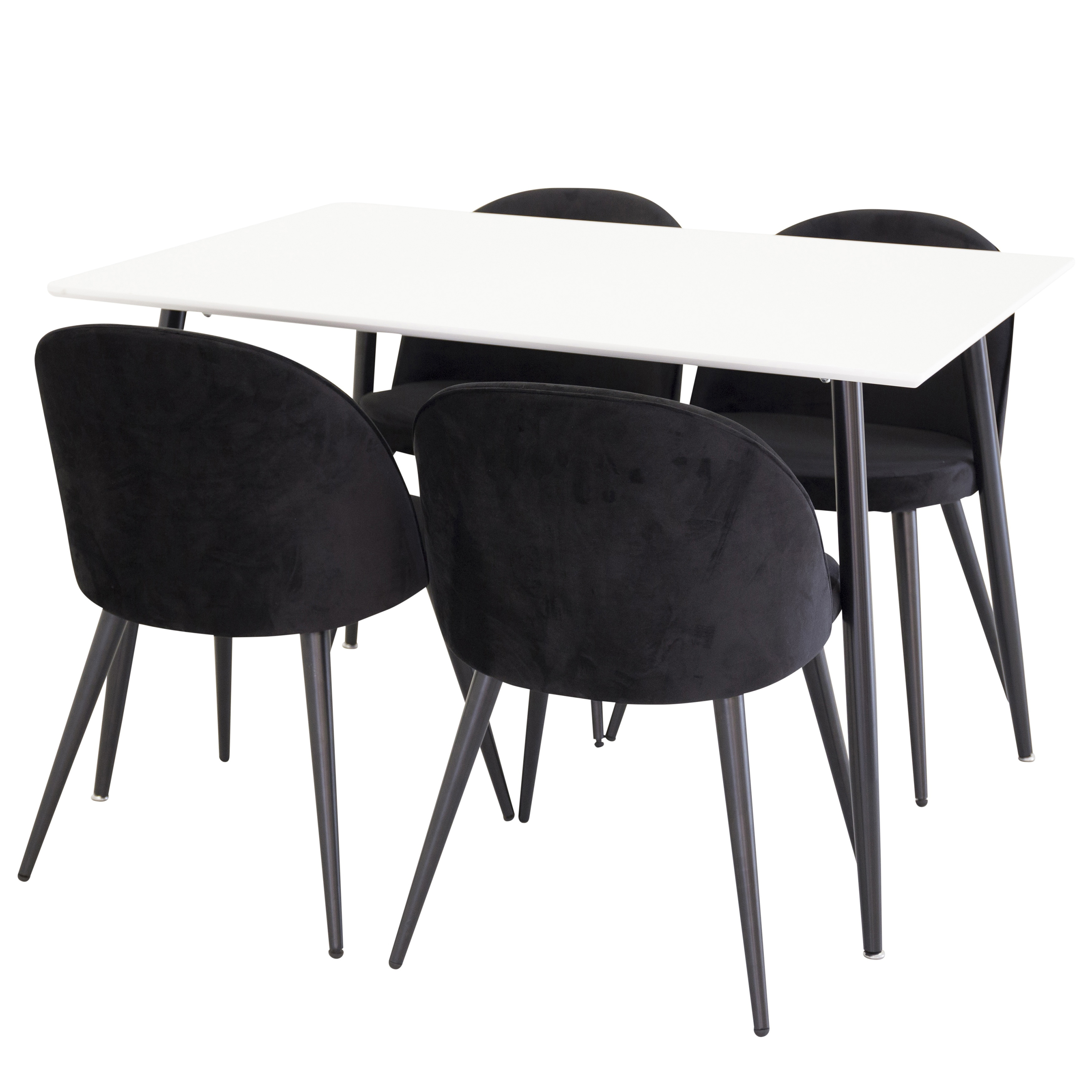 Matgrupp Venture Home Pobbie med 4 Stolar Valentina Sammet