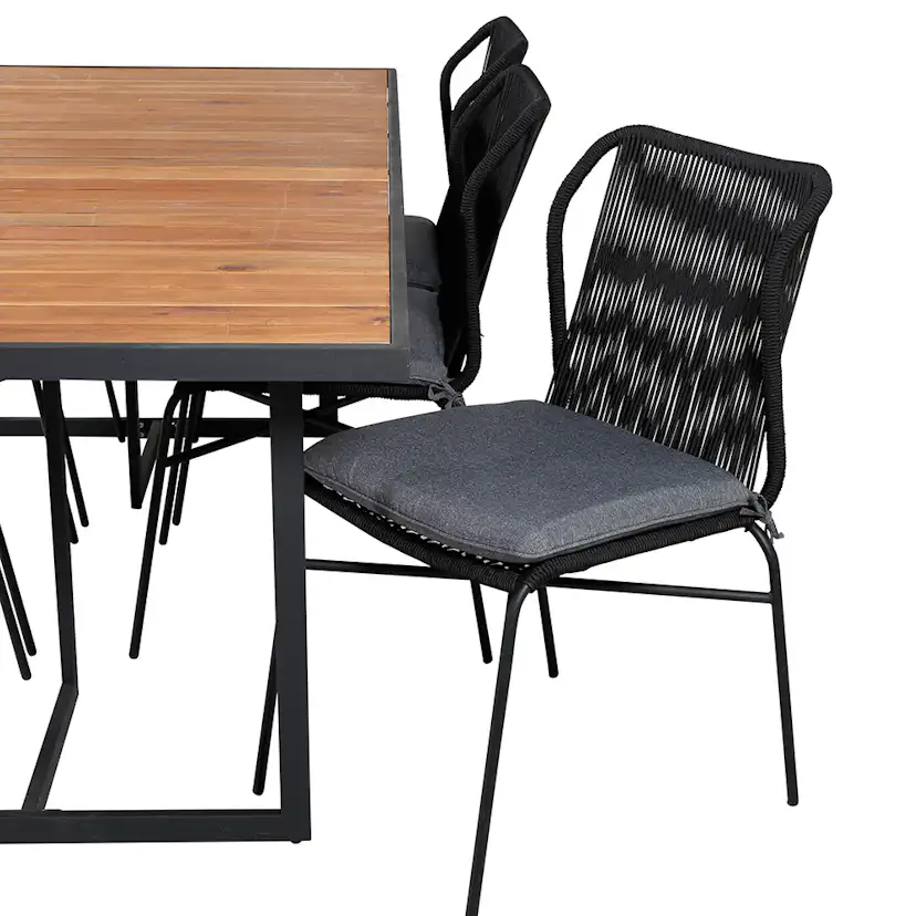Matgrupp Venture Home King med 6 Julle Stapelbara Matstolar