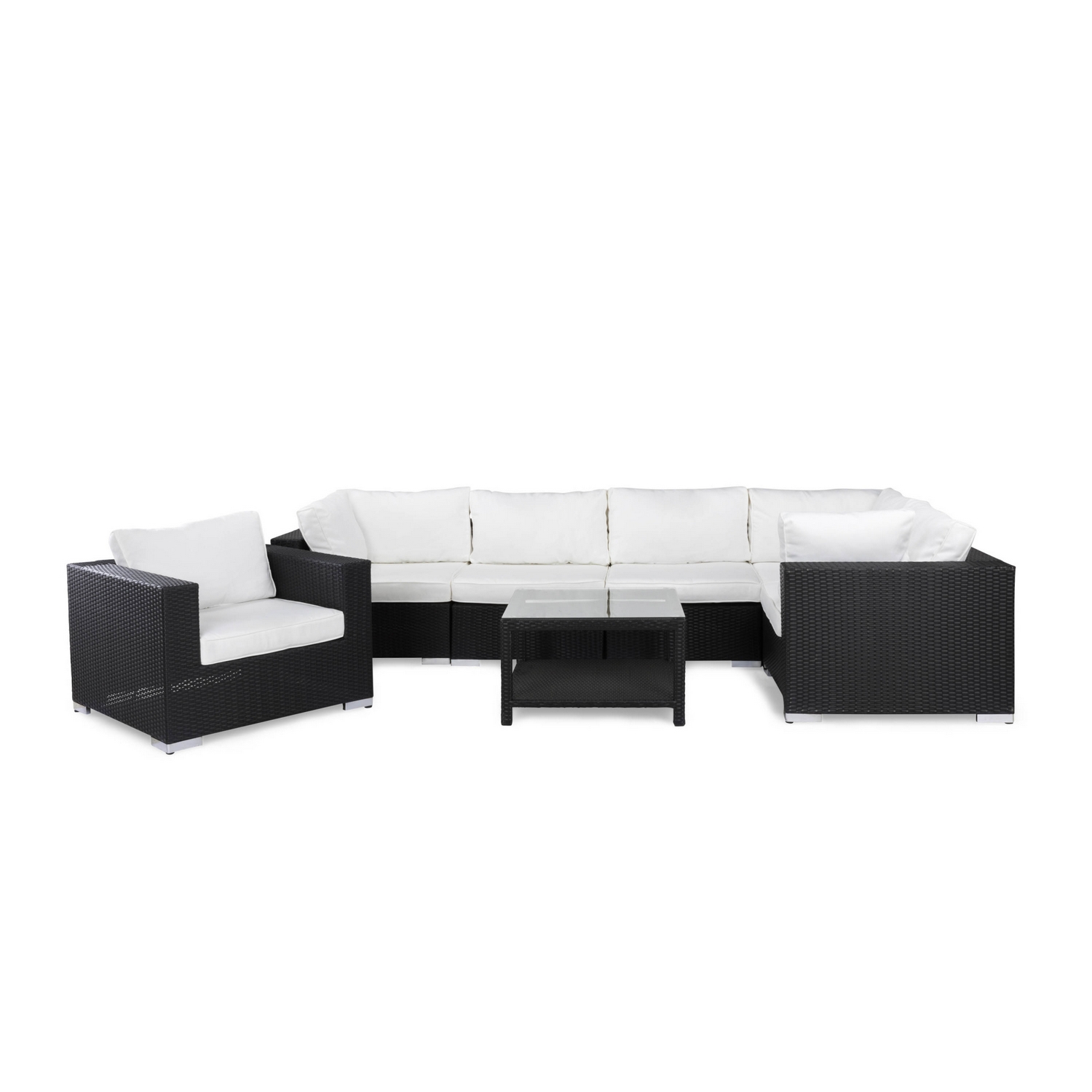 Loungegrupp Comfort Garden Bahamas 6-sits med Fåtölj och Bord 75x75