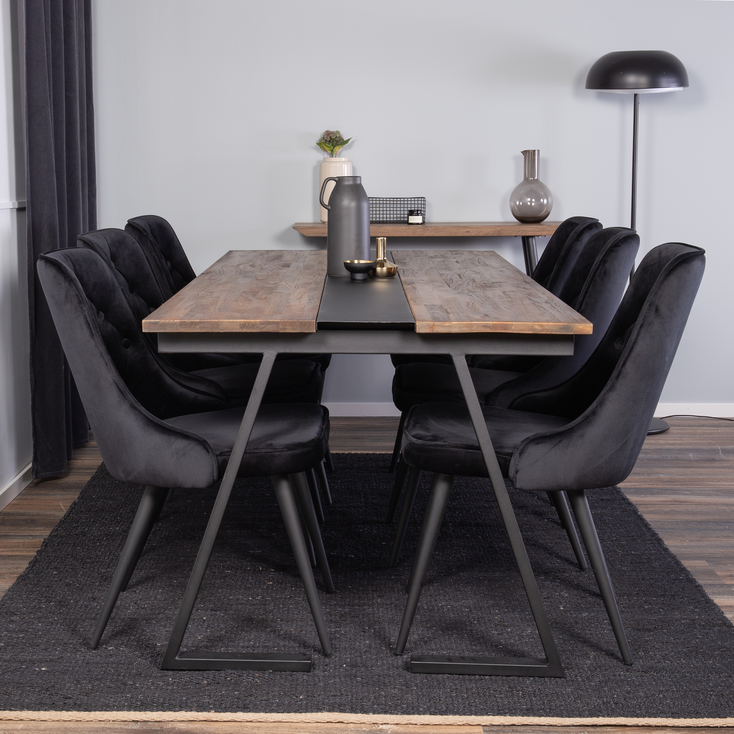 Matgrupp Venture Home Jane med 6 Vera Stolar Sammet