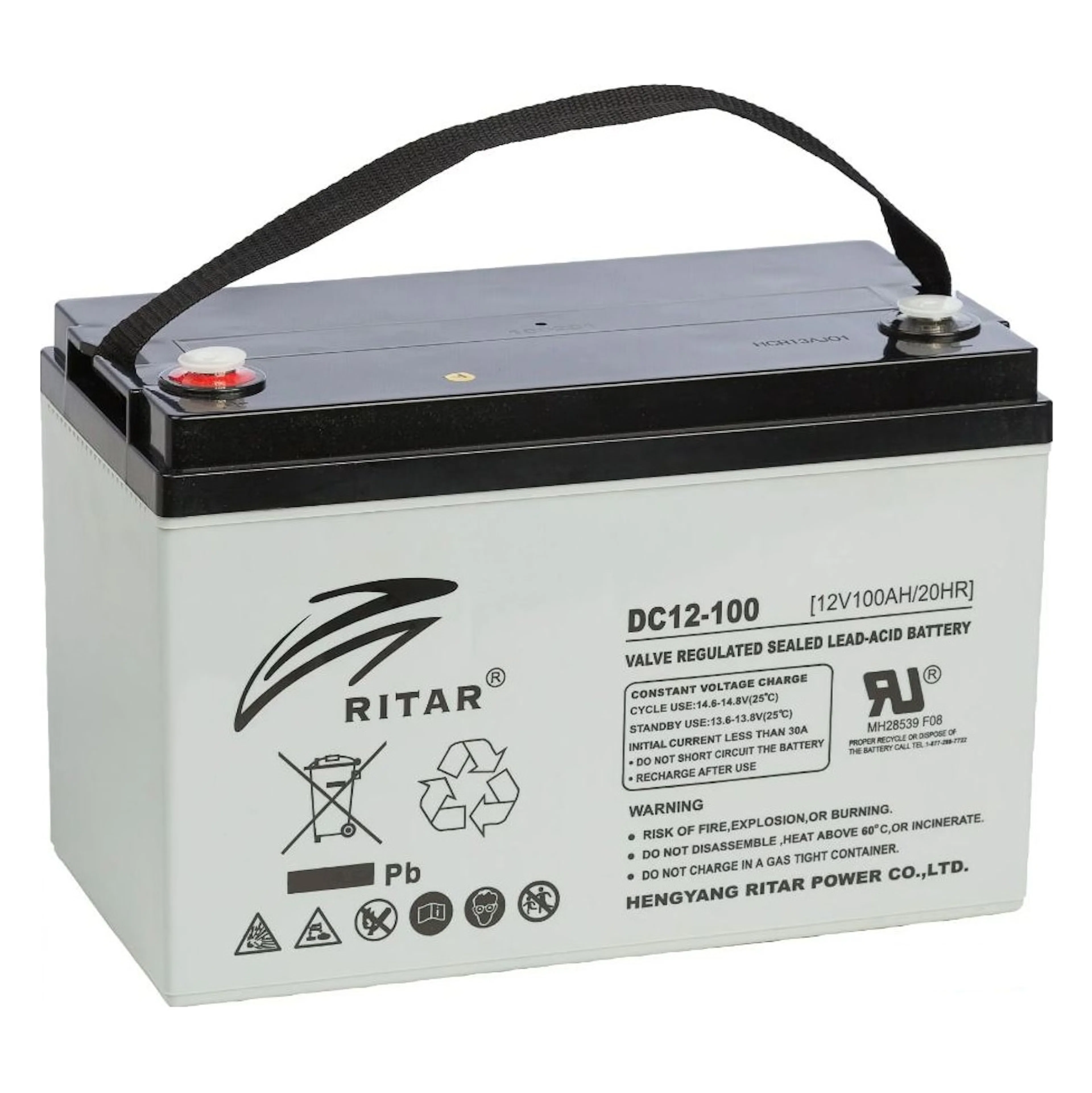 Batteri BrightSolar DC12 Underhållsfritt AGM-batteri