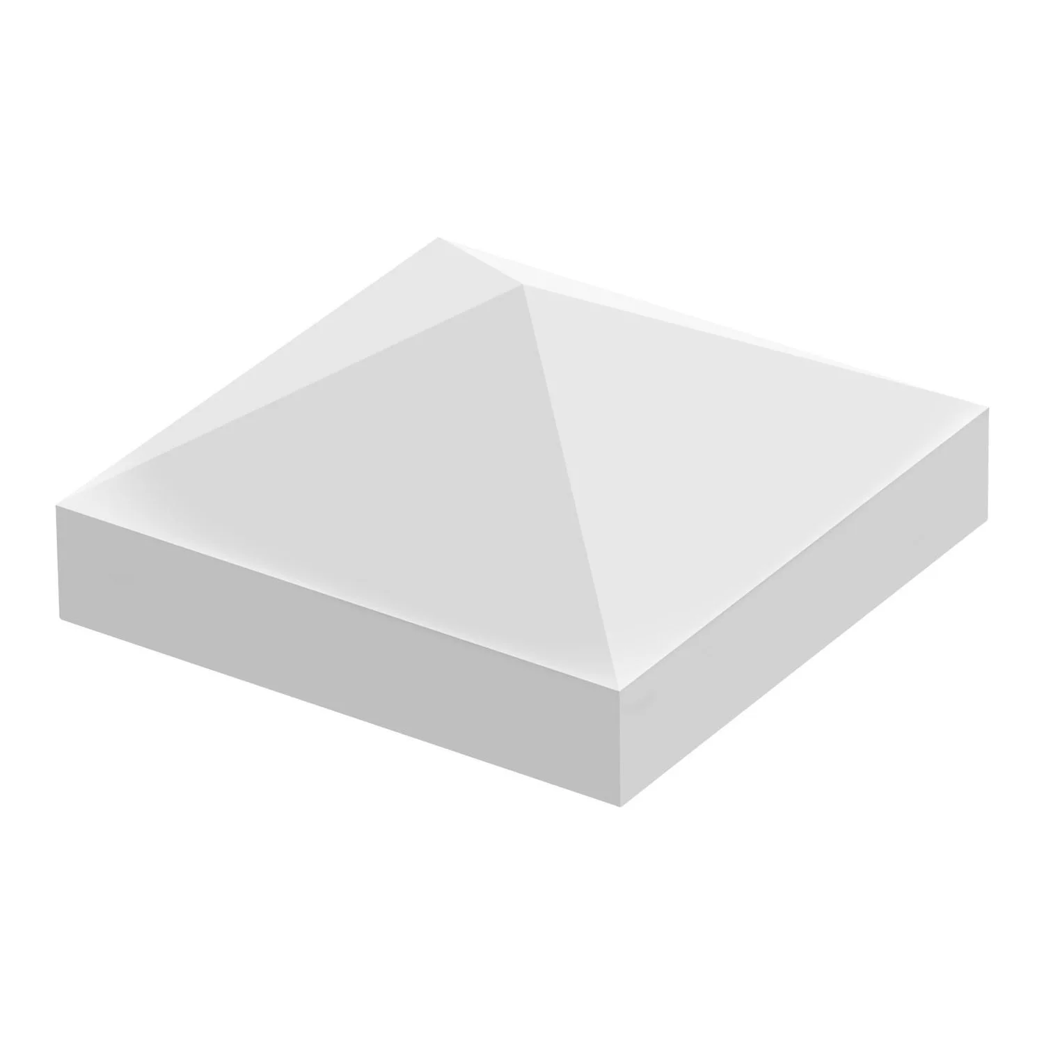 Pyramidlock grundmålad 155x155 Vit, 75x155x155 mm