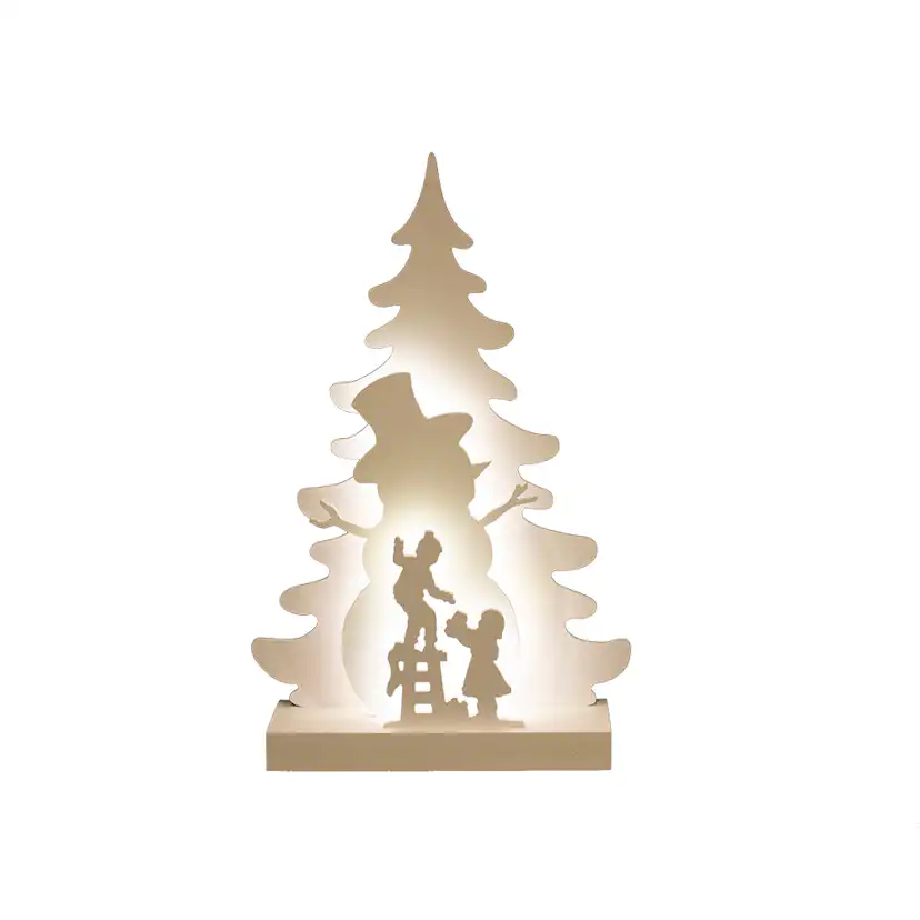 Juldekoration Nordic Winter 3D LED med Snögubbemotiv