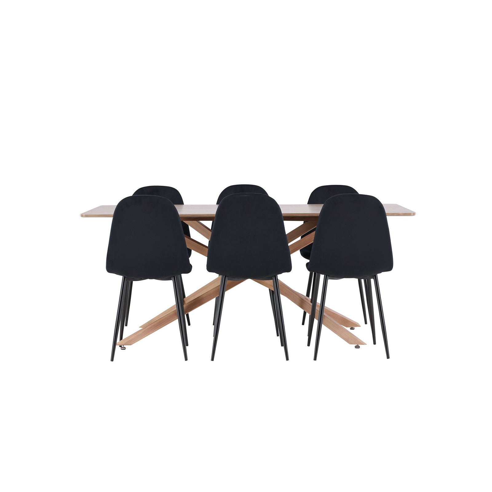 Matgrupp Venture Home Piazza 180 med 6 st Polar Stolar Sammet