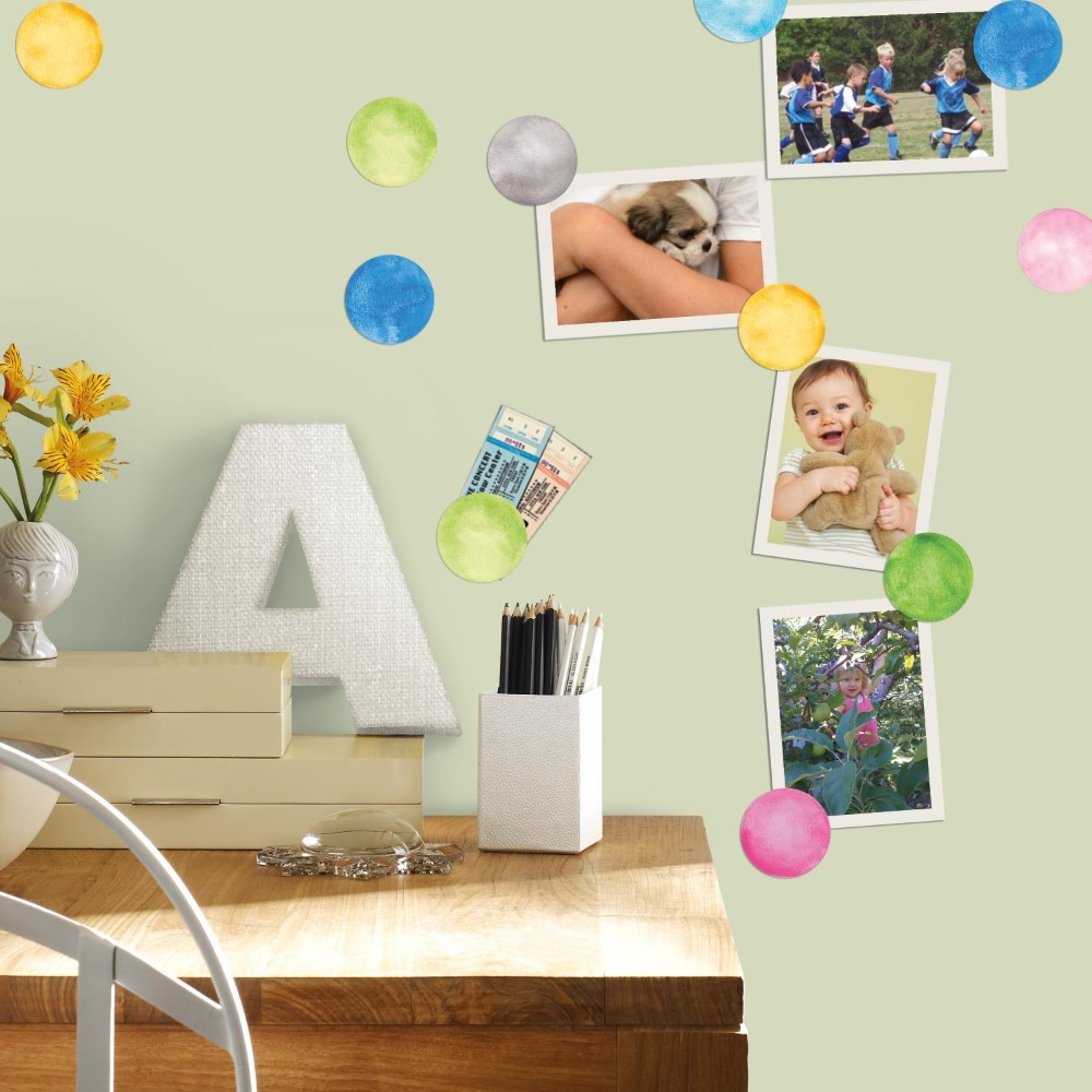 Väggdekor RoomMates Watercolor Dots