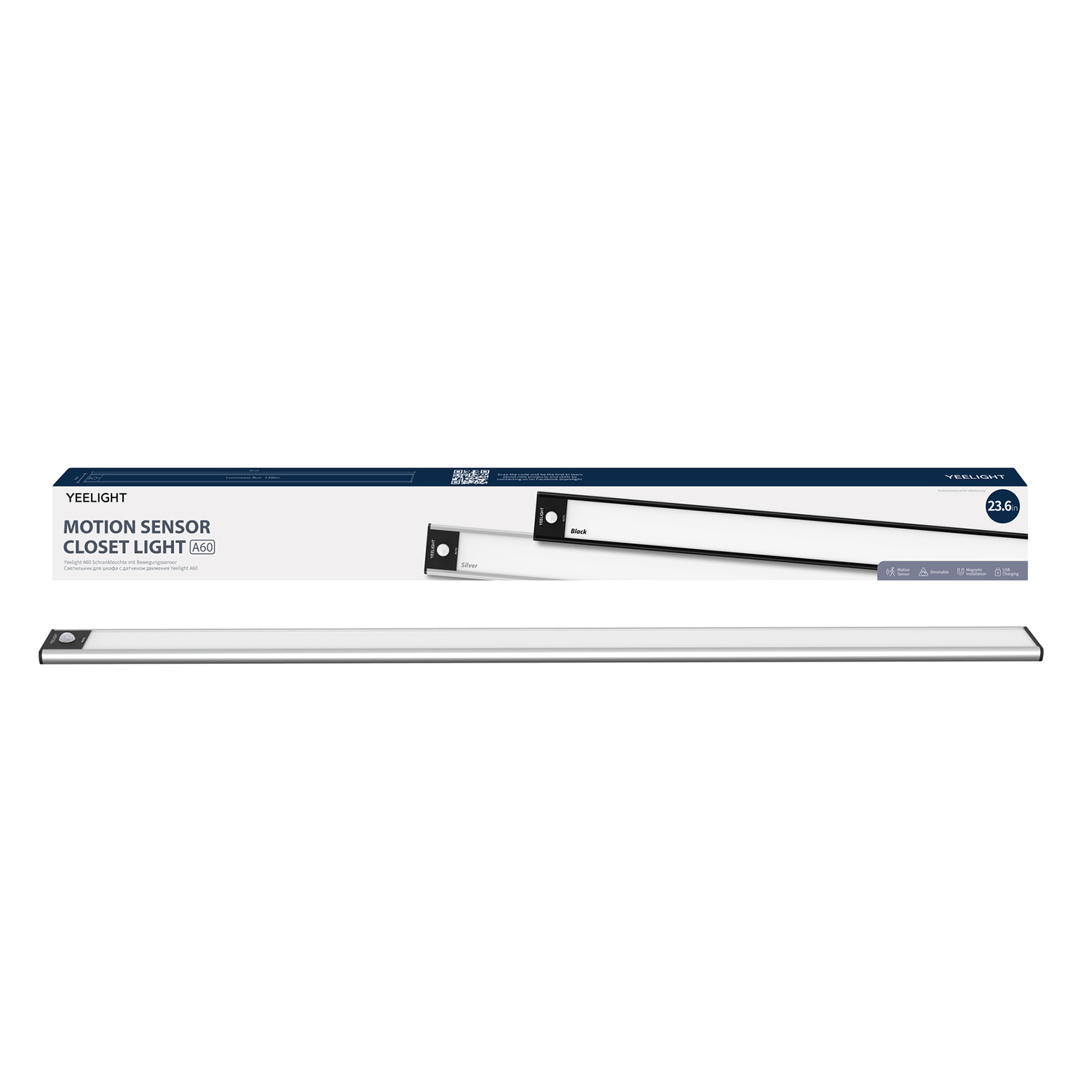 Lampa med Rörelsesensor Yeelight Closet Light, Silver- Smart Belysning