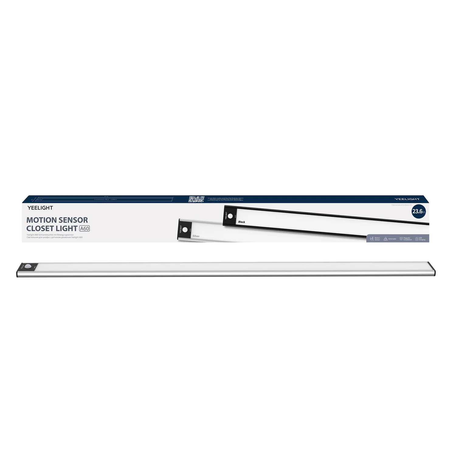 Lampa med Rörelsesensor Yeelight Closet Light, Silver- Smart Belysning