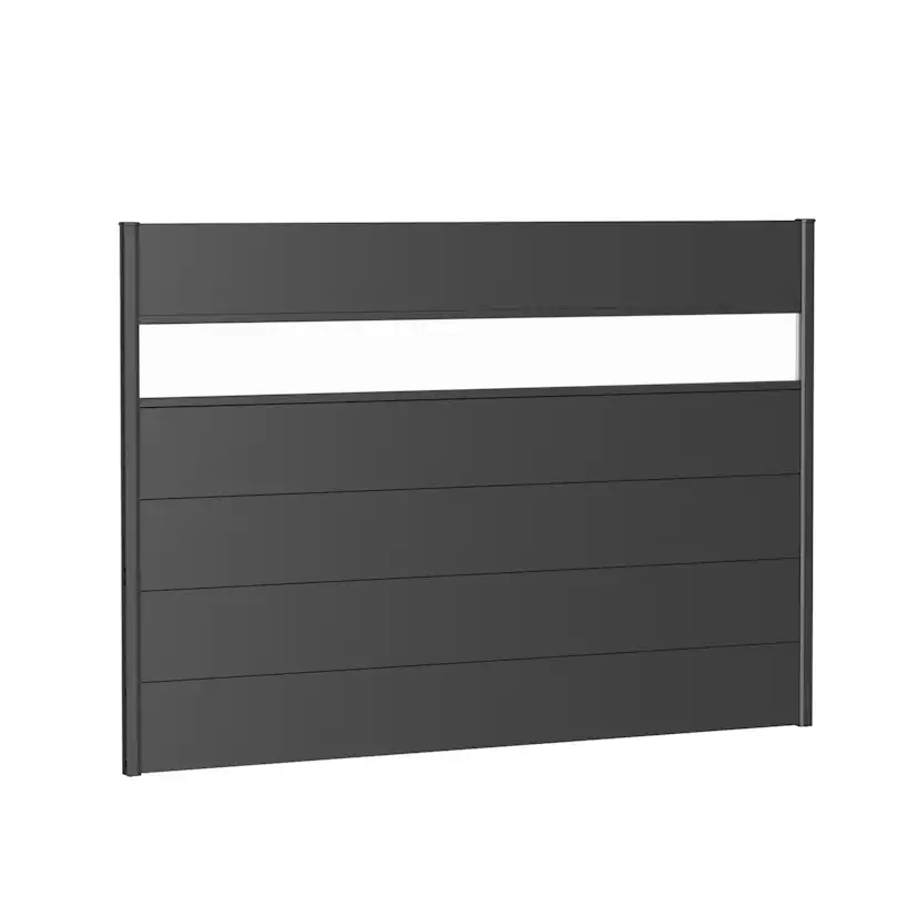 Väggpanel för Skärmvägg akrylglas 200x135 metallic mörkgrå Mörkgrå