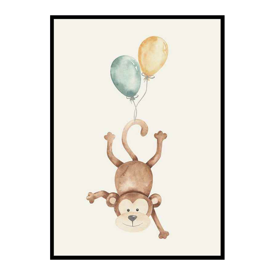 Poster Gallerix Monkey Balloons