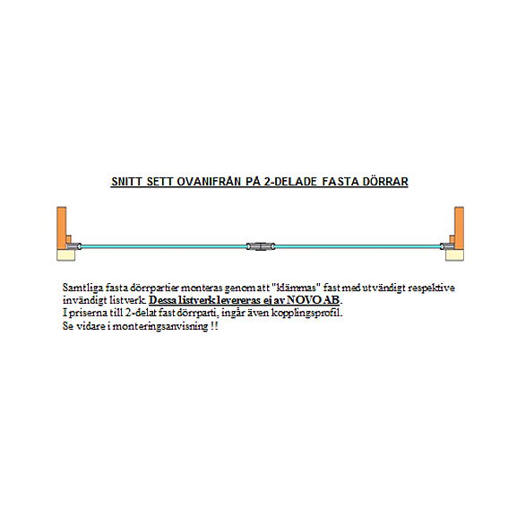 Fast Väggparti Novoroom Energi 2-Delat
