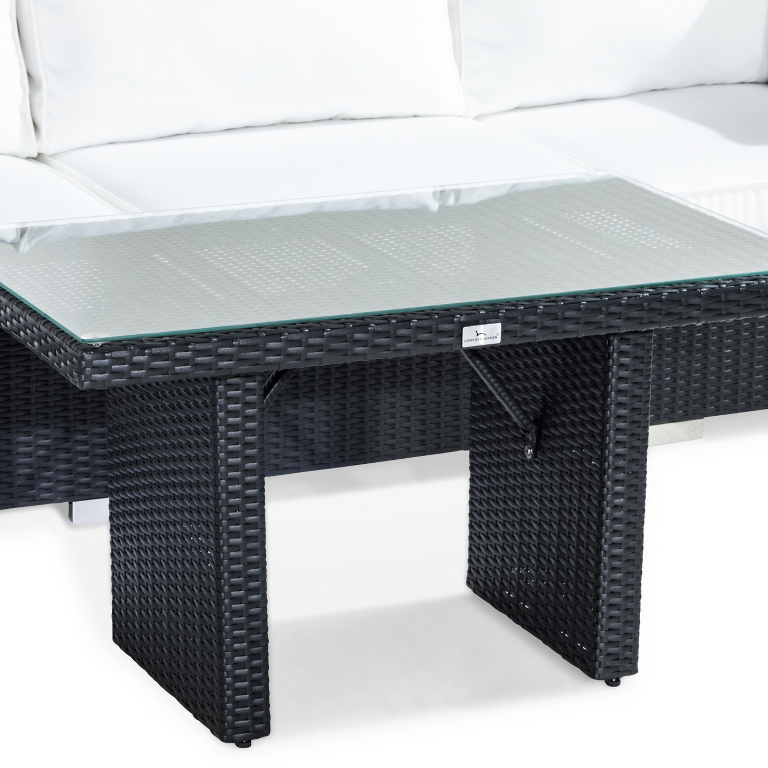 Loungegrupp Comfort Garden Bahamas 4-sits Rak med Utebord 100x60 Utomhus
