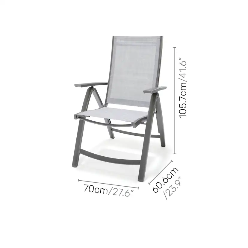 Matgrupp LifestyleGarden Solana 200 cm med 6 Positionsstolar