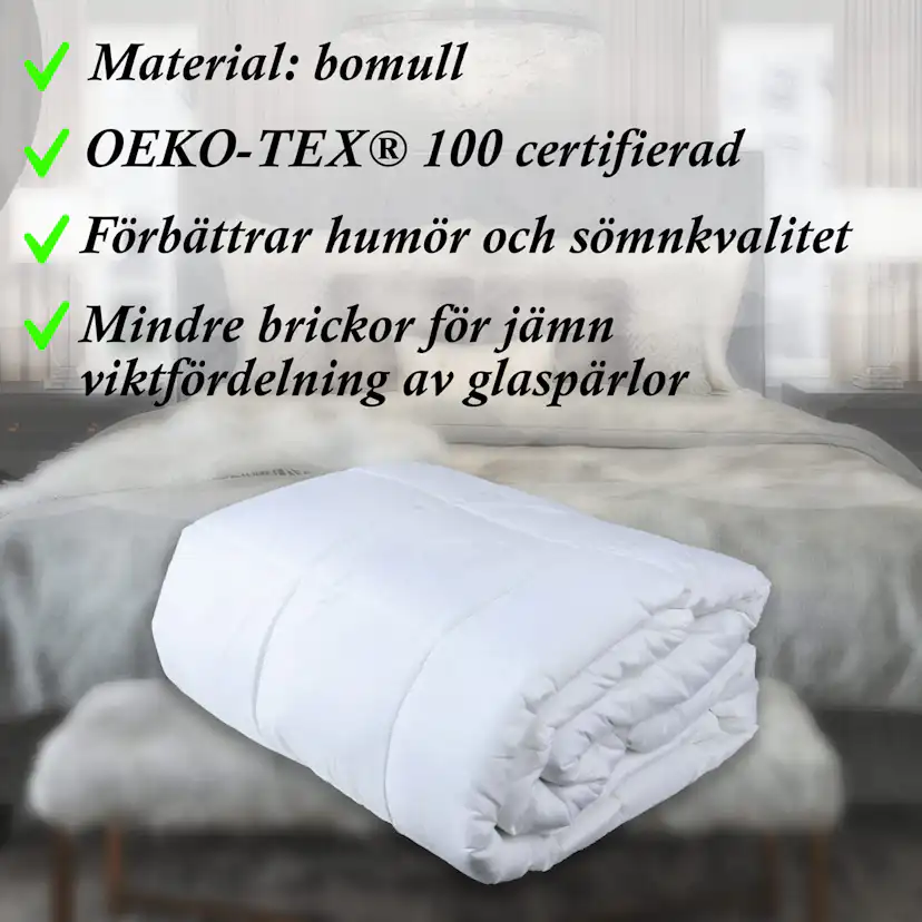 Tyngdtäcke Lykke Bomull 150x200 cm