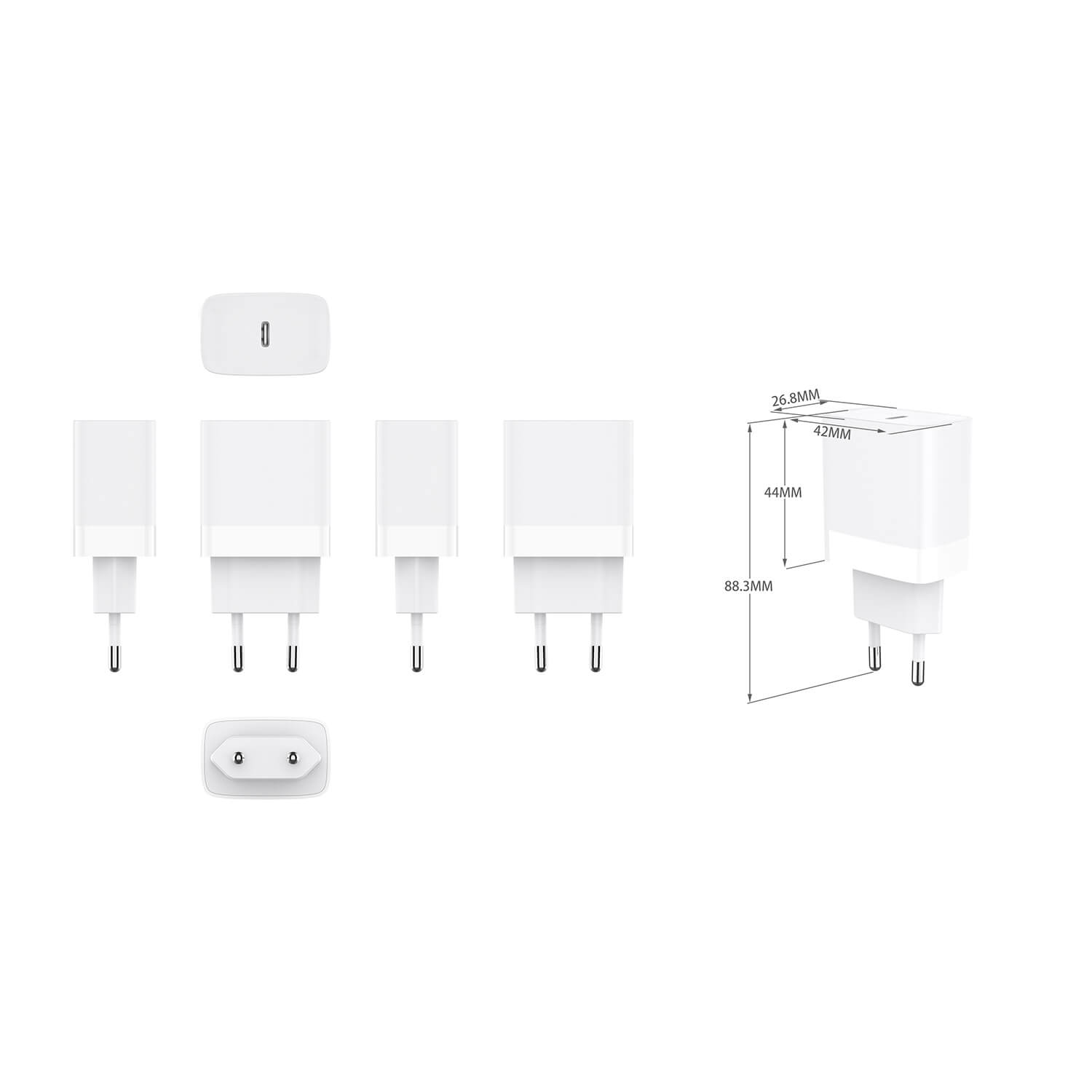 Laddare GEAR 220V 1xUSB-C PD 20W Kabel Lightning till USB-C MFI C94