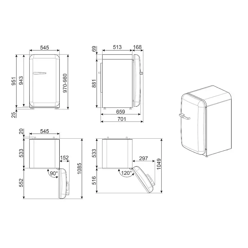 Minikyl SMEG FAB10HRPB6