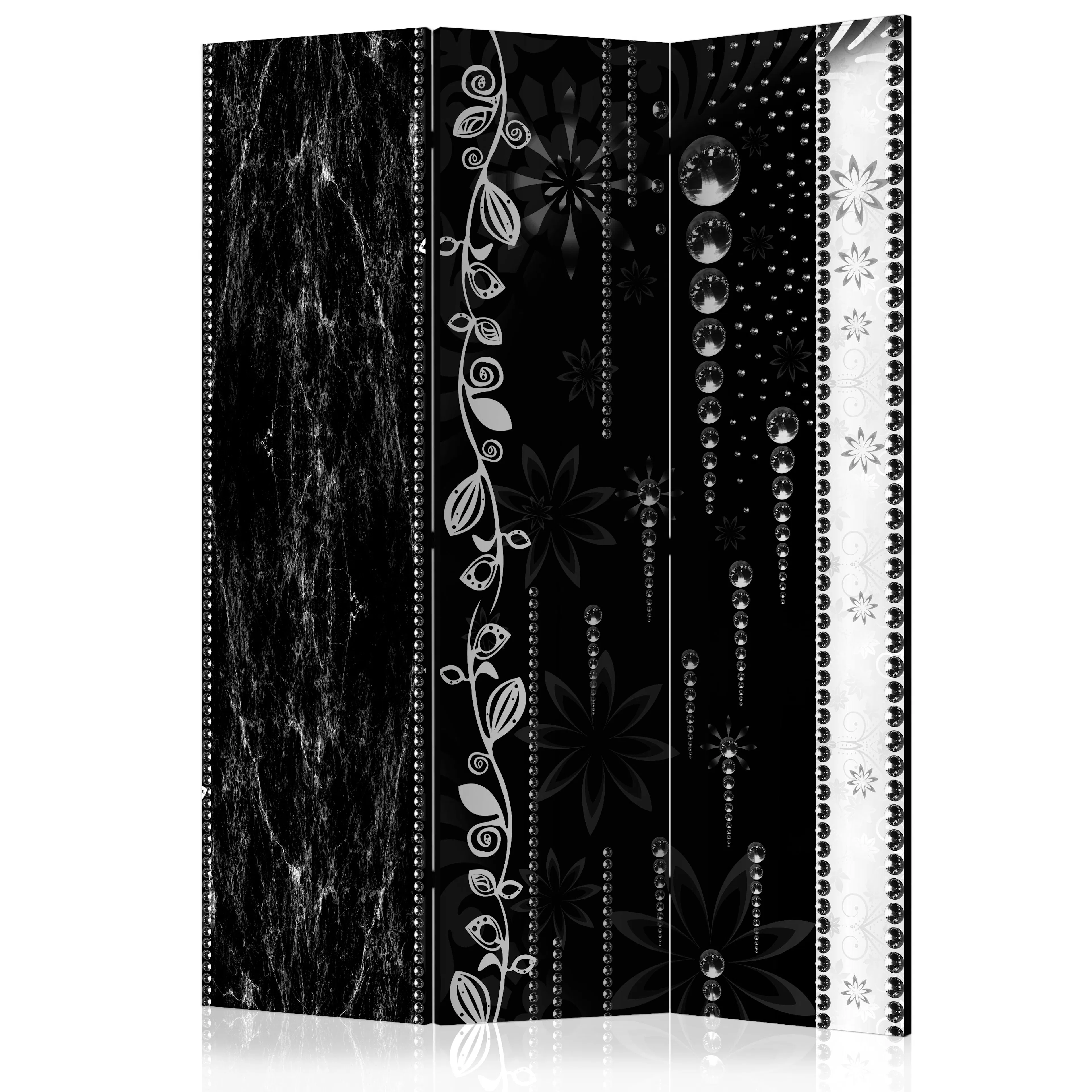 Rumsavdelare Skärmvägg Arkiio Black Elegance 135x172 cm