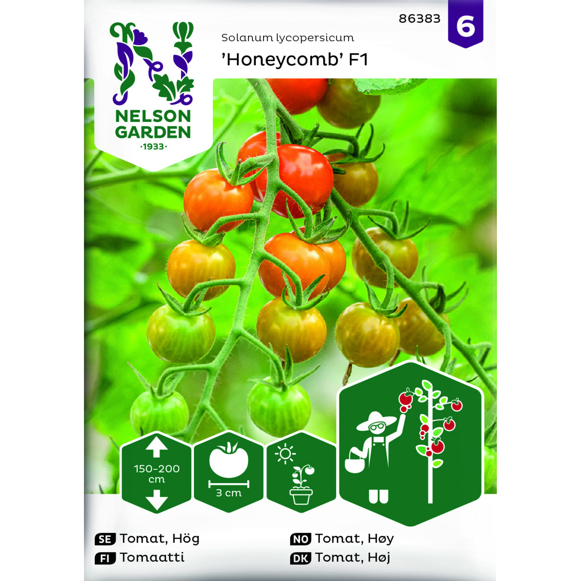Frö Nelson Garden Tomat Hög Honeycomb F1