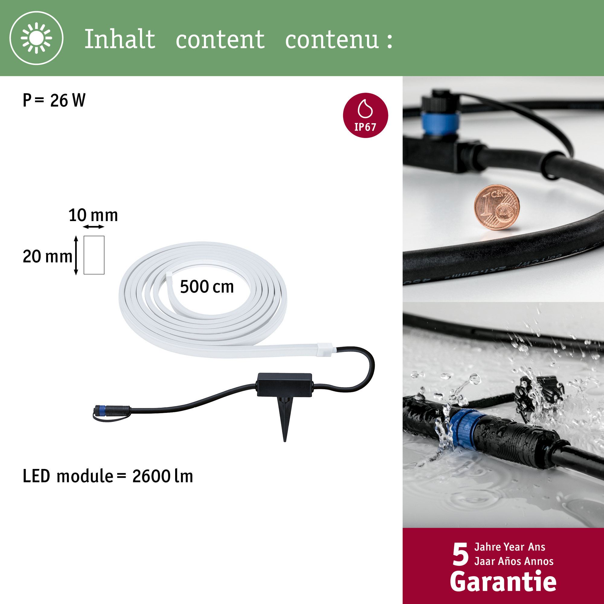 LED-strip Paulmann Smooth Plug & Shine IP67 24V