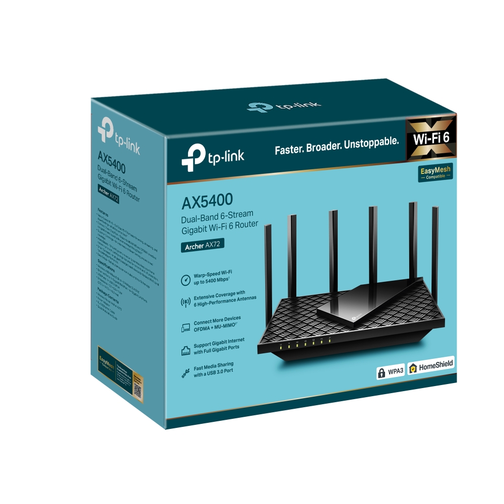 Router TP-Link Archer AX72 Dual-Band Gigabit Wi-Fi 6