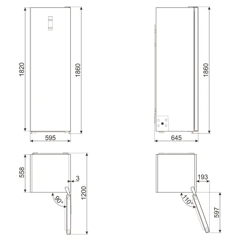 Kylskåp Smeg Universal FS18EV3HX Fristående