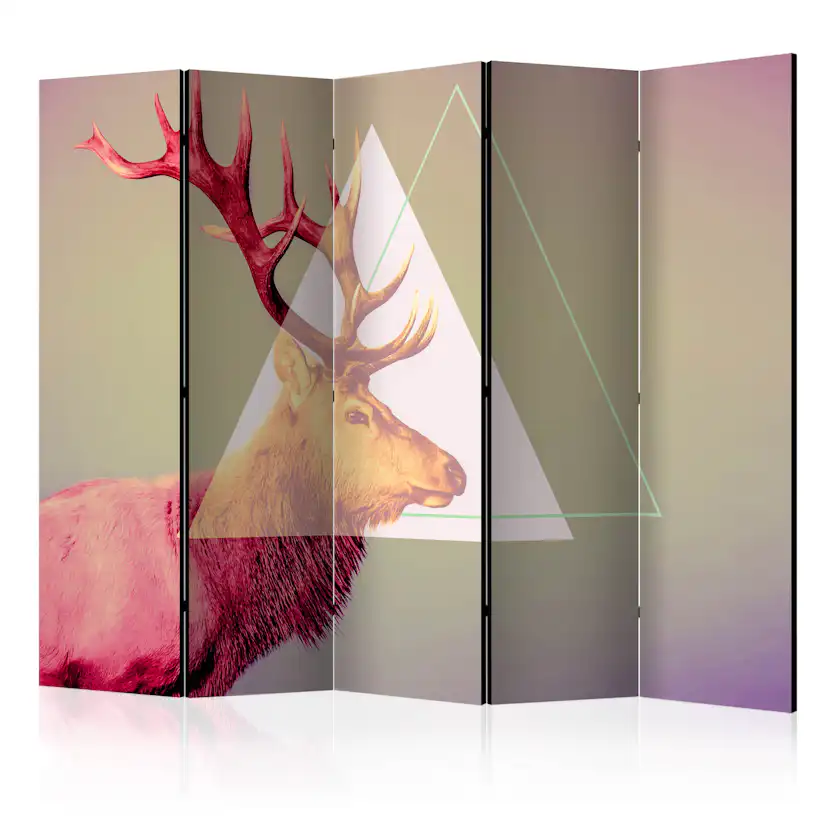 Rumsavdelare Skärmvägg Arkiio Deer Graphic Pattern II 225x172 cm