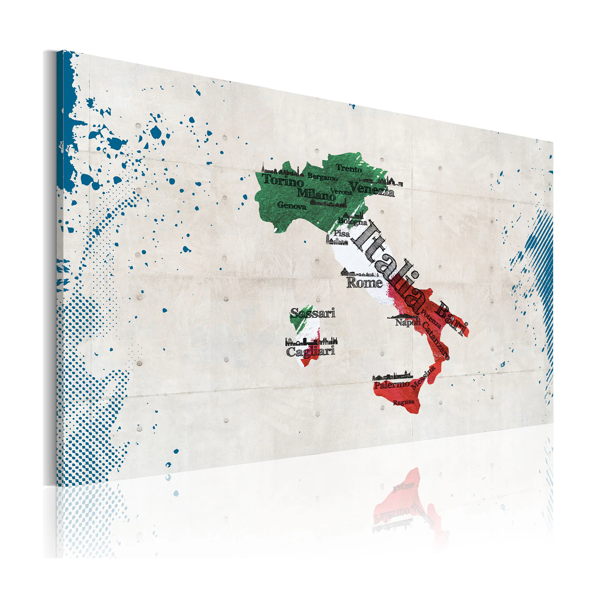 Tavla Arkiio Karta Över Italien