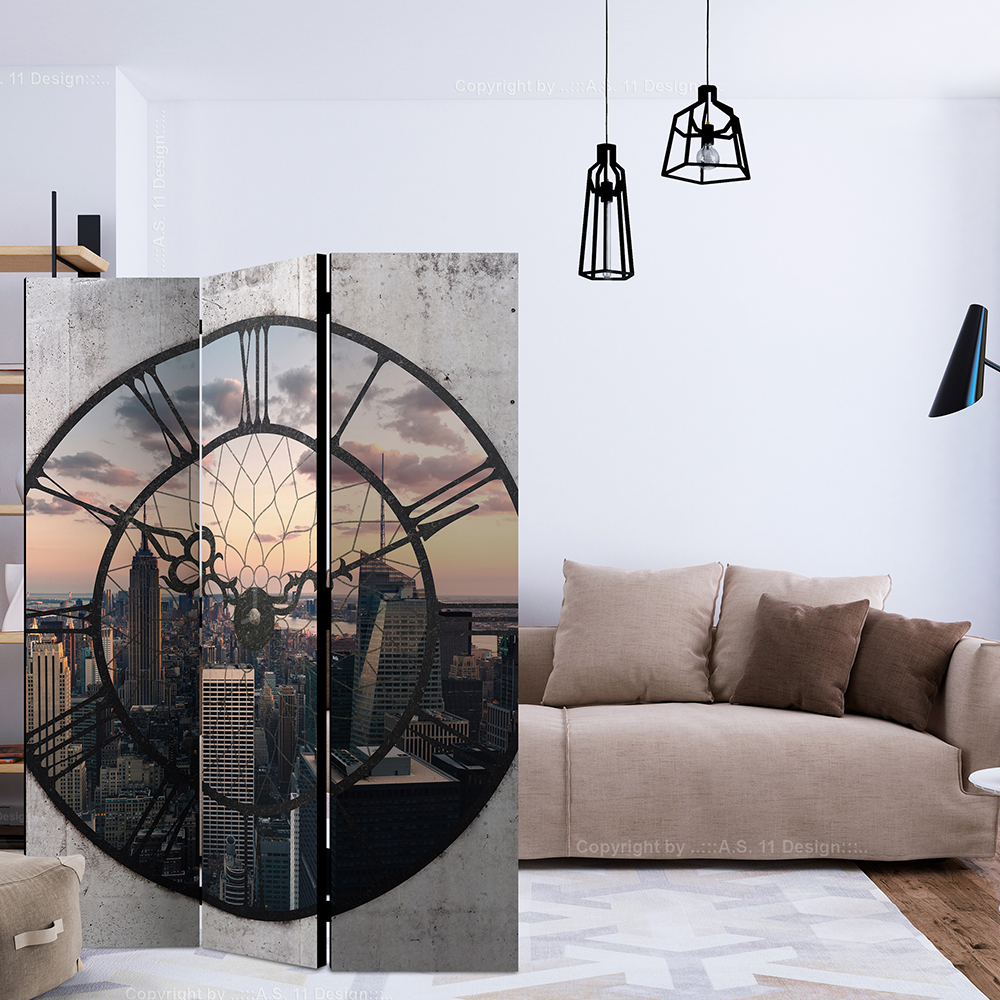 Rumsavdelare Skärmvägg Arkiio NYC Time Zone 135x172 cm