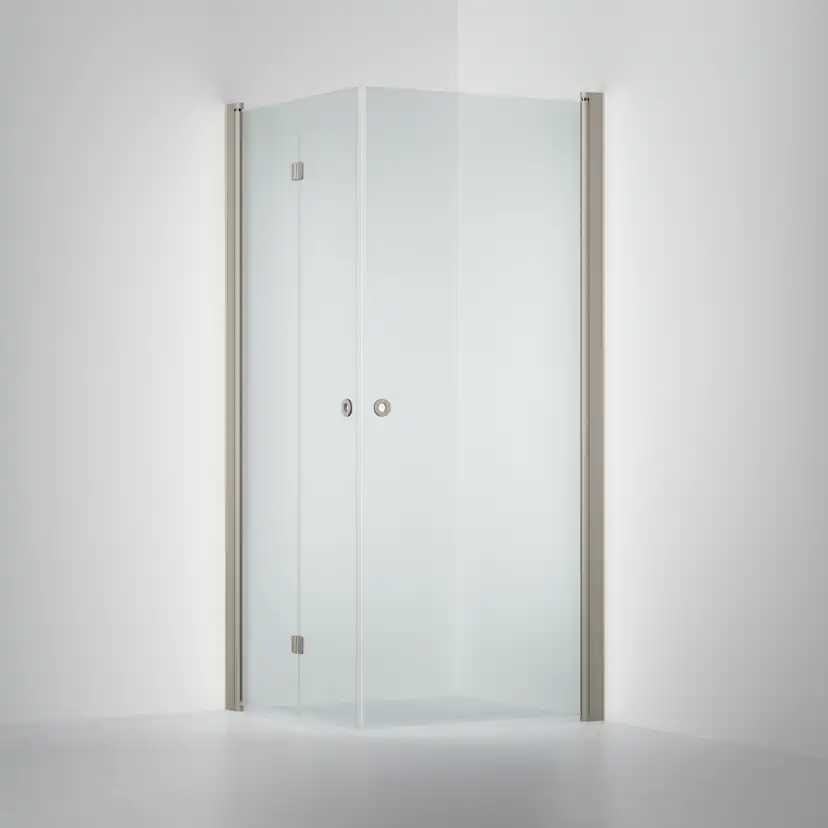 Duschvägg Linc 66 Flex, Clear, Stone, Vikdörr (V) 800 mm (A) Stenprofil, Klarglas, Vikdörr (V) 800 mm, Enkeldörr (H) 900 mm