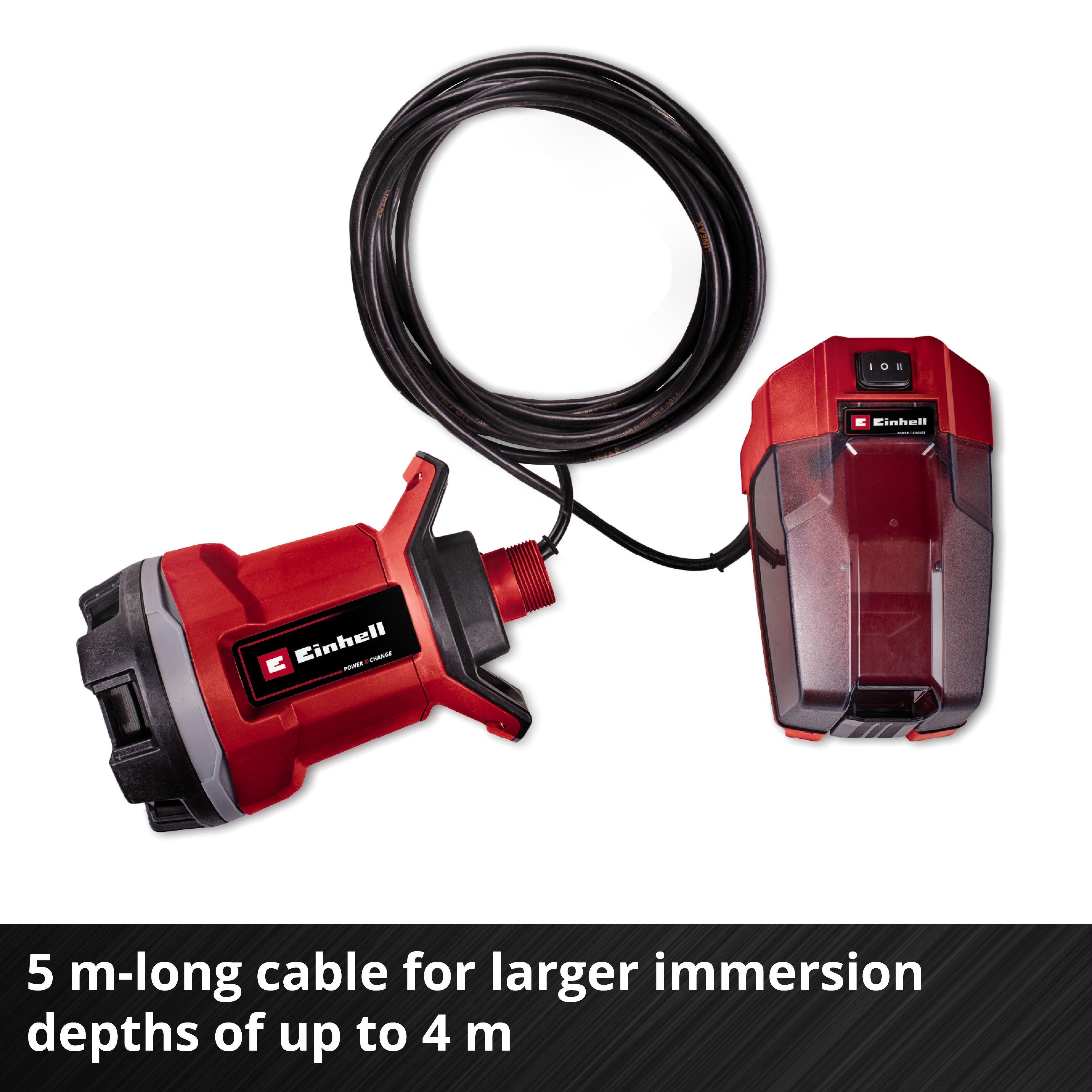 Vattenpump Einhell GE-DP 18/25 Li Utan Batteri & Laddare